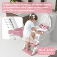 thumbnail image 4 of Babyomi Toddler Potty Training Seat with step stools, Foldable Adjustable Toilet Ladders with Handles & Splash Guard for kid, Pink, 4 of 6