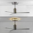 thumbnail image 5 of JONATHAN Y Levi 52" 1-Light Contemporary Minimalist 6-Speed Iron Height Adjustable Integrated LED Ceiling Fan with Remote, Nickel, 5 of 11