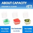 thumbnail image 4 of RIKICACA 1 oz Square Plastic Containers with Lids(100 Pack), 1oz Clear Condiment Cups with Lids, Small Portion Sauce Cups for Salad Dressing, Lunch, 4 of 7