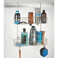 thumbnail image 5 of mDesign Wide Metal Over Door Hanging Shower Caddy, 2 Hooks and Baskets - Satin, 5 of 7