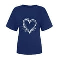 thumbnail image 4 of Goodeals Clearance,2025 Valentines Day Tees for Women Casual Girl Friend Gift T Shirt Cute Love Heart Graphic Shirts Sping Summer Short Sleeve Blouses(Blue,M), 4 of 6