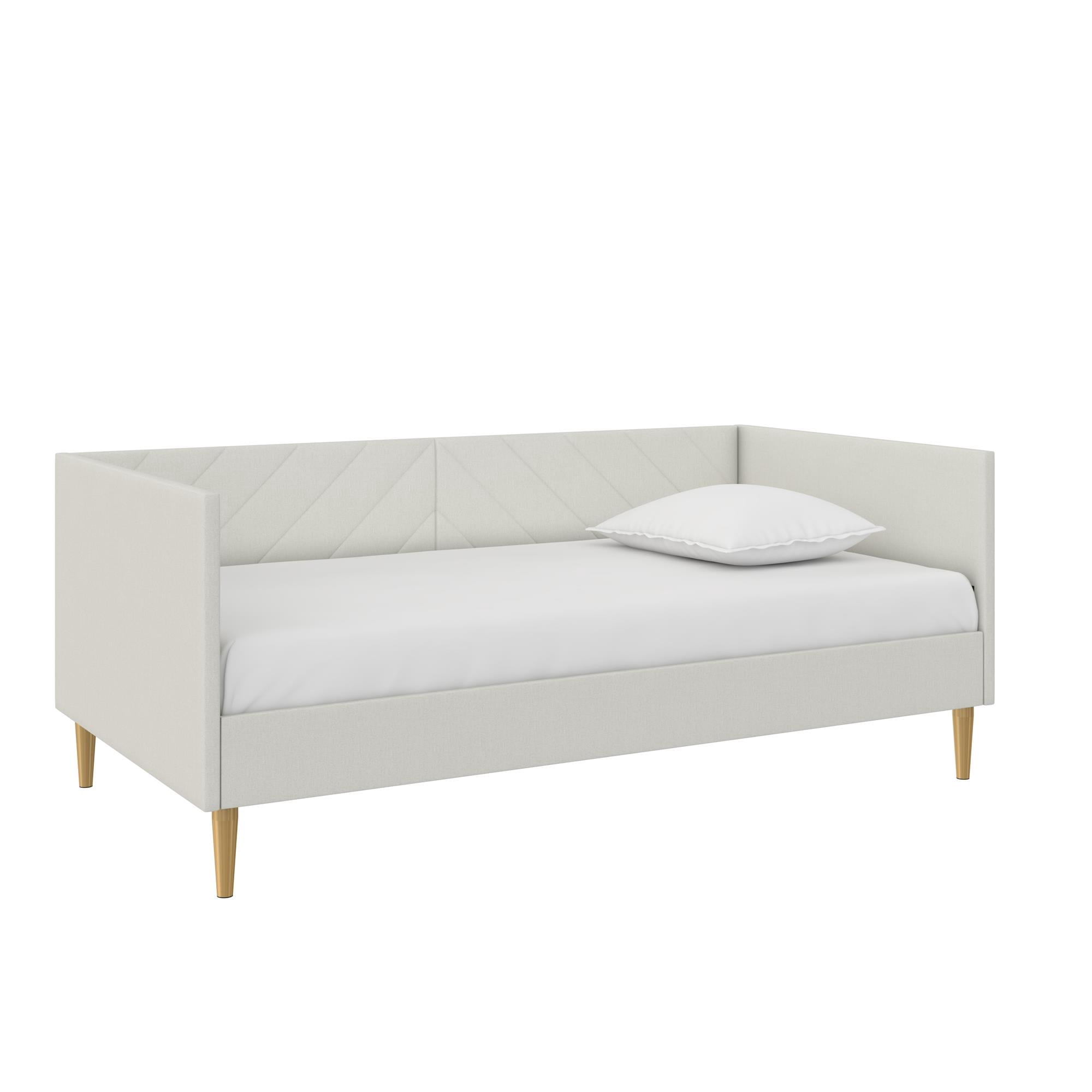 DHP Alicent Twin Upholstered Daybed, Light Gray Linen