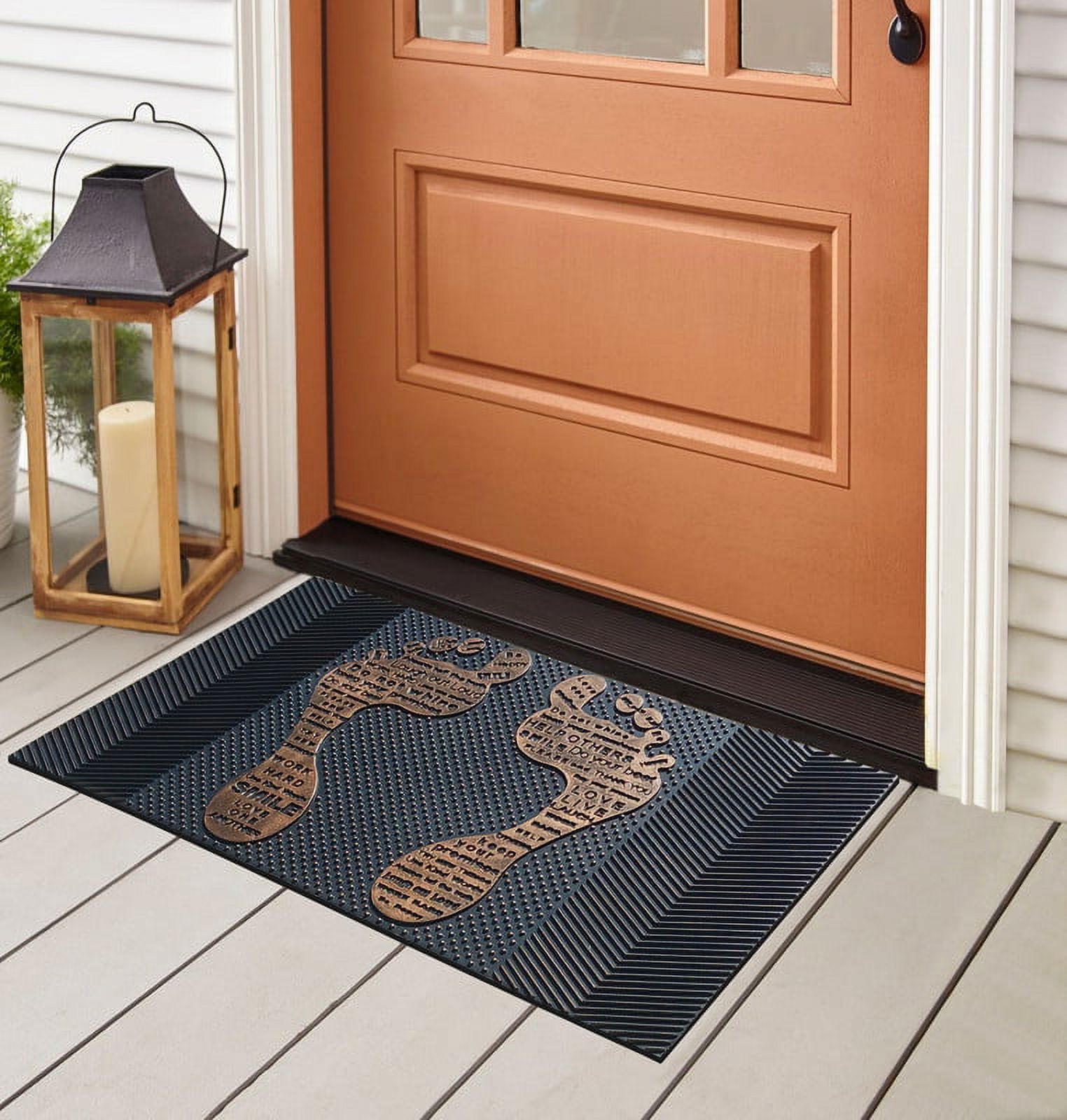 A1HC Funny Feet Bronze Rubber Grill Mat Beautiful Copper Finished 18 in. x 30 in. Doormat