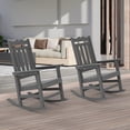 thumbnail image 4 of Sonerlic 1 Peak Outdoor Patio HIPS Rocking Adirondack Chair for Deck,Garden and Balcony,Gray, 4 of 9