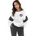 thumbnail image 5 of Sweatsuits for Women 2 Piece Heart Print Color Block Sweatshirt Fashion Casual Crewneck Lounge Sets Gray XXL, 5 of 10