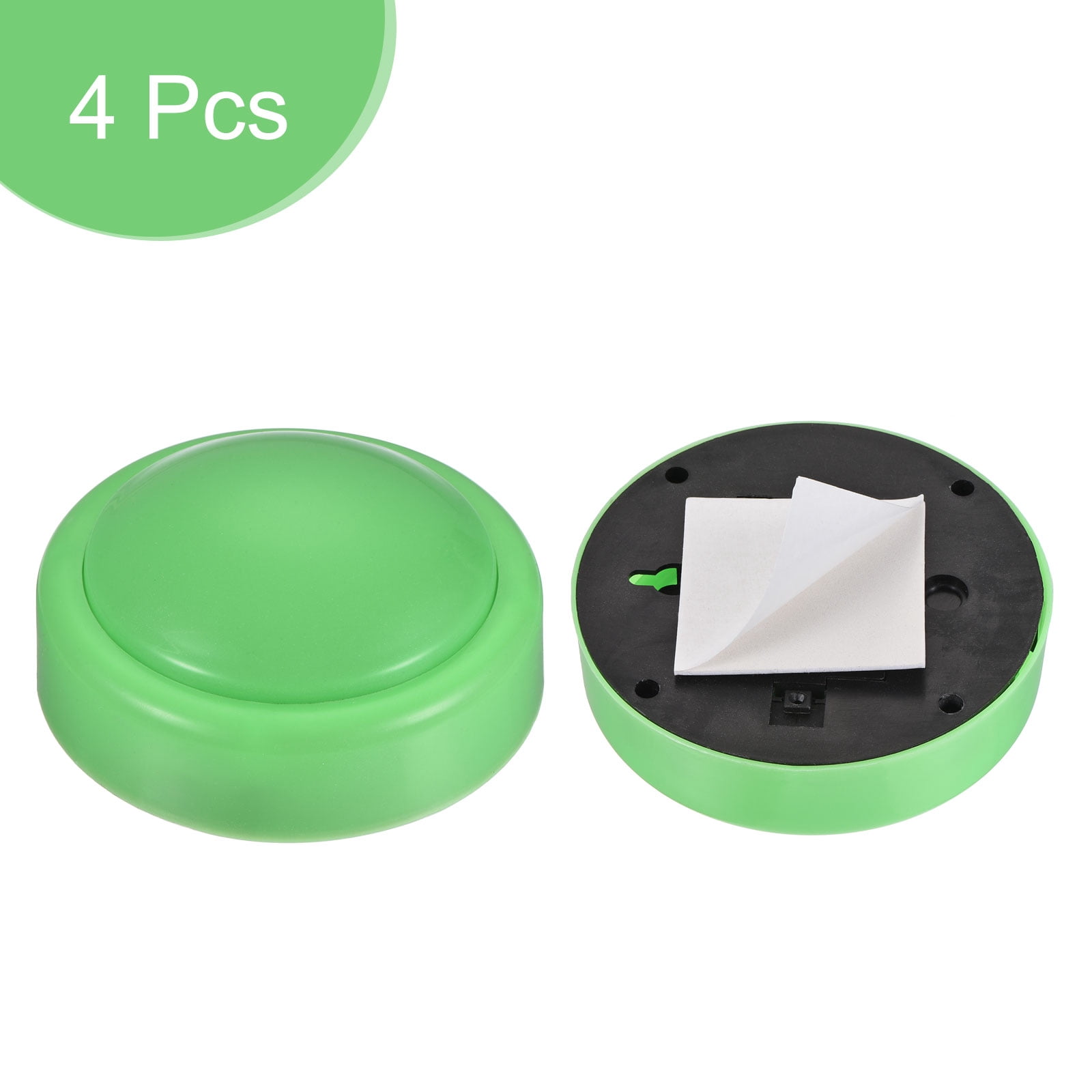 Uxcell 3.8'' Touch Tap Light LED Push Night Light Battery Powered Plastic Green 4Pcs