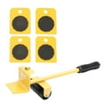 thumbnail image 2 of Furniture Moving Roller Set, Furniture Transport Set Lifter Moving Tool Kit Lifting Furniture Sliders Gliding Lever System Silver Lifter Moving Plate For Heavy Objects Yellow, 2 of 8