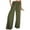 Army Green, variant on pstuiky Wide Leg Pants, Women's Fashionable Wide Leg Pants High Leg Pleated Pants Casual Flared Pants Elastic Waist Pants Pants for Women Hiking Pants