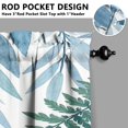 thumbnail image 3 of Vintage Blue Plant Leaves Tier Kitchen Curtains for Bathroom Living Rod Pocket Window Drapes 28"x36" 2 Panels Window Treatment Tiers, 3 of 4