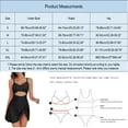 thumbnail image 3 of Womens Swimsuits Tummy Control Monokini Swimdress Bathing Push Up Cutout V Neck Cute Tie Knot High Waist Swimming Seaside Spaghetti Strap Water Park Swimwear, 3 of 7