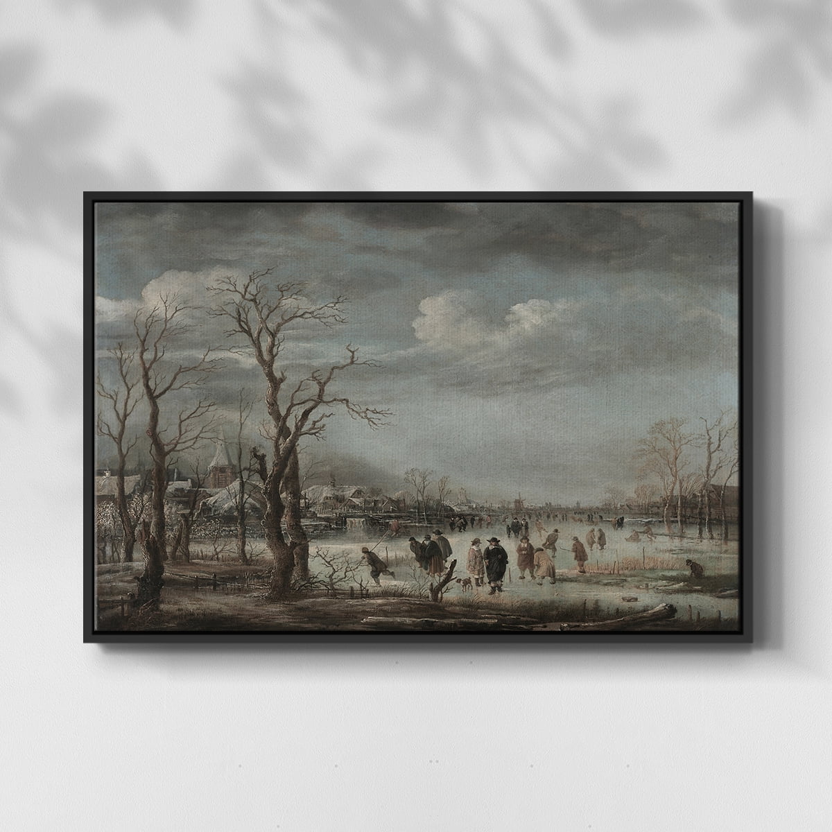 Vintage Landscape-CCCLXXX By Wexford Home Framed in Black Wood Gallery Wrapped Canvas 17 in. x 25 in.