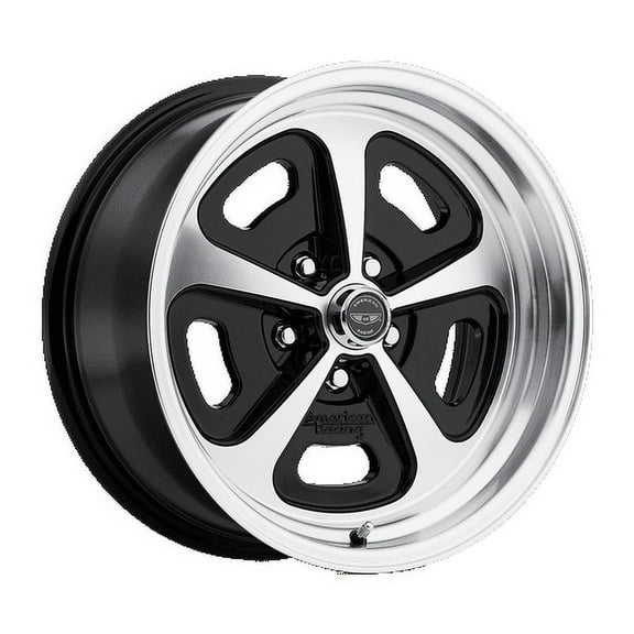 American Racing Vintage Aluminum Rim VN501 500 MONO CAST 17X9in Gloss Black Machined Finish, VN50179012500
