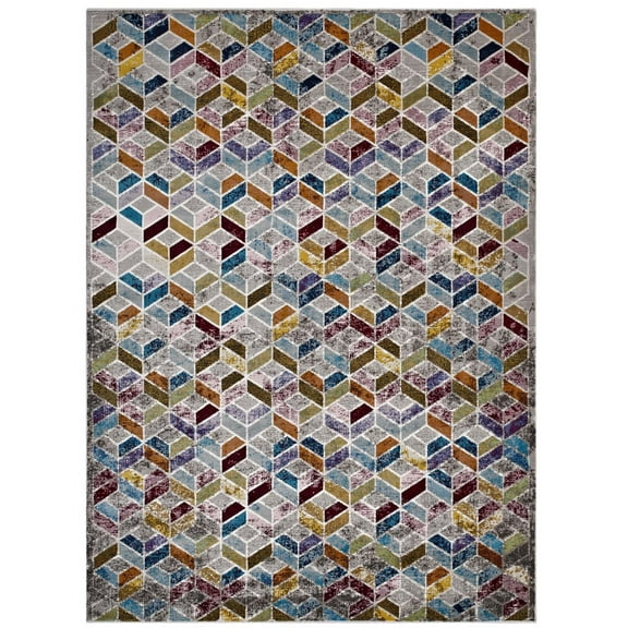 Ergode Laleh Geometric Mosaic 4x6 Area Rug - Multicolored
