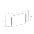 thumbnail image 3 of Large 53.5" wide x 23.5" high Clear Acrylic Tri Fold PLEXIGLASS Protective Shield, Sneeze Guard, Personal Barrier, adjustable heights for pass through on the bottom, 3 of 7