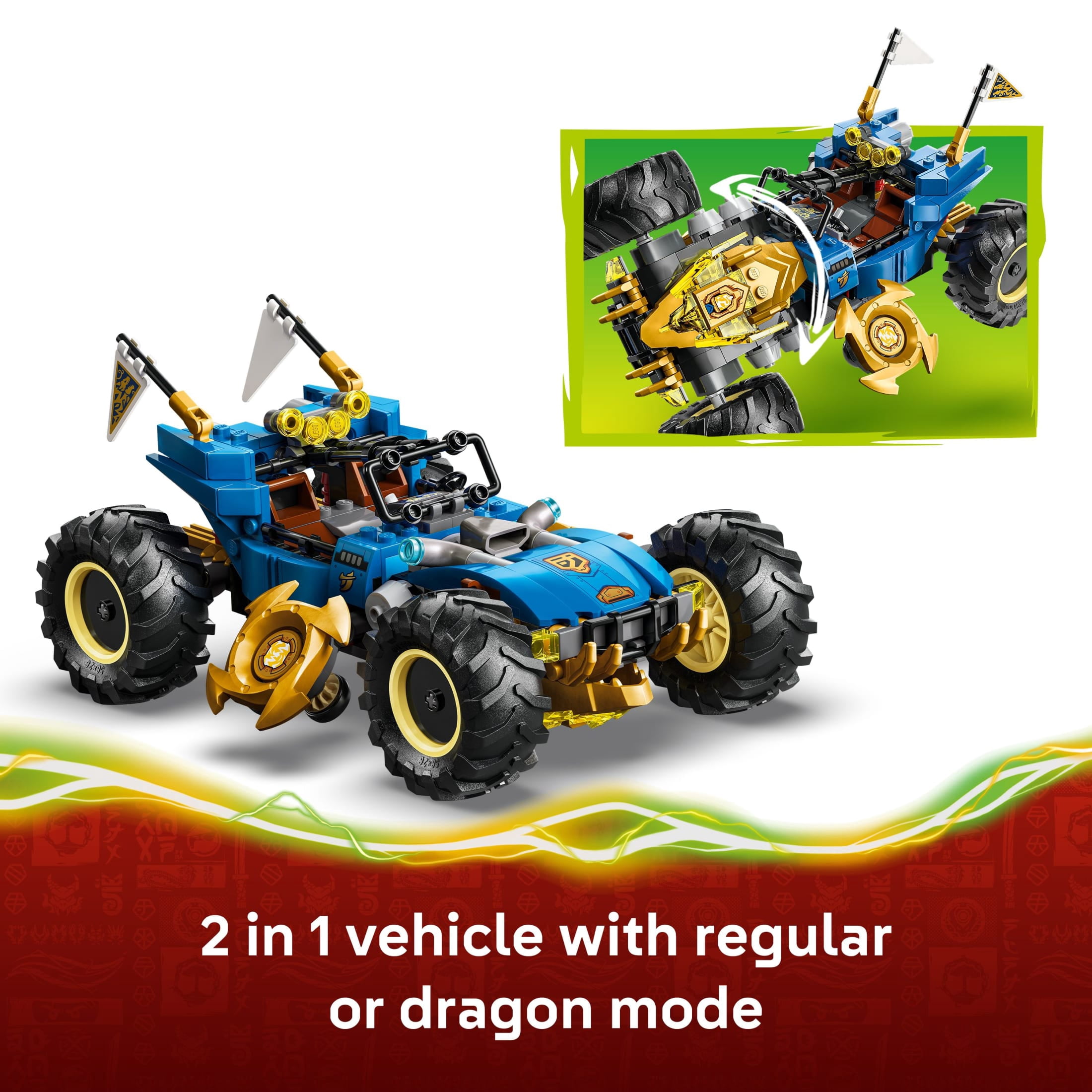 LEGO, NINJAGO Jay's Transforming Car, 71856, 387 Pieces - Walmart.com