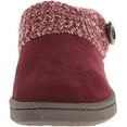 thumbnail image 2 of Clarks Womens Slipper Suede Leather Knitted Collar Clog Slippers - Plush Faux Fur Lining (Berry Premium Suede/Real Shearling, 11), 2 of 5