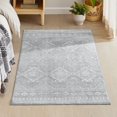 thumbnail image 1 of SONGMICS HOME Alfombra, Antideslizante, 91 x 153 cm, para Sala de Estar, Dormitorio, Lavable a M&aacute;quina, Estilo Moderno, Gris Claro MTAR021GD01, 1 of 7