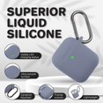 thumbnail image 3 of Insten Liquid Silicone Case For AirPods 1 & 2 Earbuds, Protective Soft Gel Cover Skin with Portable Keychain, Supports Wireless Charging [Front LED Visible] Lavender Purple, 3 of 9