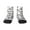 2 Black-2, variant on Retro Rooster Pattern Quarter Crew Socks,Toe Seamed Ankle Socks,Cotton Cushioned Breathable Athletic Crew Sports Socks