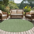 thumbnail image 5 of Grass Green 5ft Round Rug, Farmhouse Burlap Solid Green Color Modern Linen Texture Non-Skid Rubber Backing Large Area Rugs - Living Room Bedroom Home Office, Indoor Floor Mat Carpets Washable Rug, 5 of 9