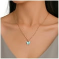 thumbnail image 2 of Clearance Jewelry Under $5 VerPetridure Sweet Butterfly Necklace Acrylic Color Clavicle Chain Necklace, 2 of 6