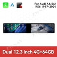 thumbnail image 2 of ZWNAV Dual 12.3 inch Screen Car Radio For Audi A6/S6/RS6 1997-2004 Android GPS Navigation Multimedia Video Player Stereo Receiver Head Unit, 2 of 13