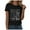 Black, variant on vigerkar Women Short Sleeve Crewneck Fashion Graphic Tees T-Shirt Pullover Tops (Purple, S)