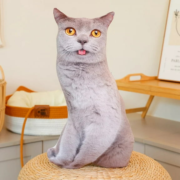 48cm Lifelike Pet Cat Plush Doll Pillow Simulation Siamese Cat Muppet Cat Orange Cat Plush Toy Home Decor Gift For Children