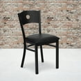 thumbnail image 2 of Flash Furniture 2 Pk. HERCULES Series Black Circle Back Metal Restaurant Chair - Black Vinyl Seat, 2 of 8