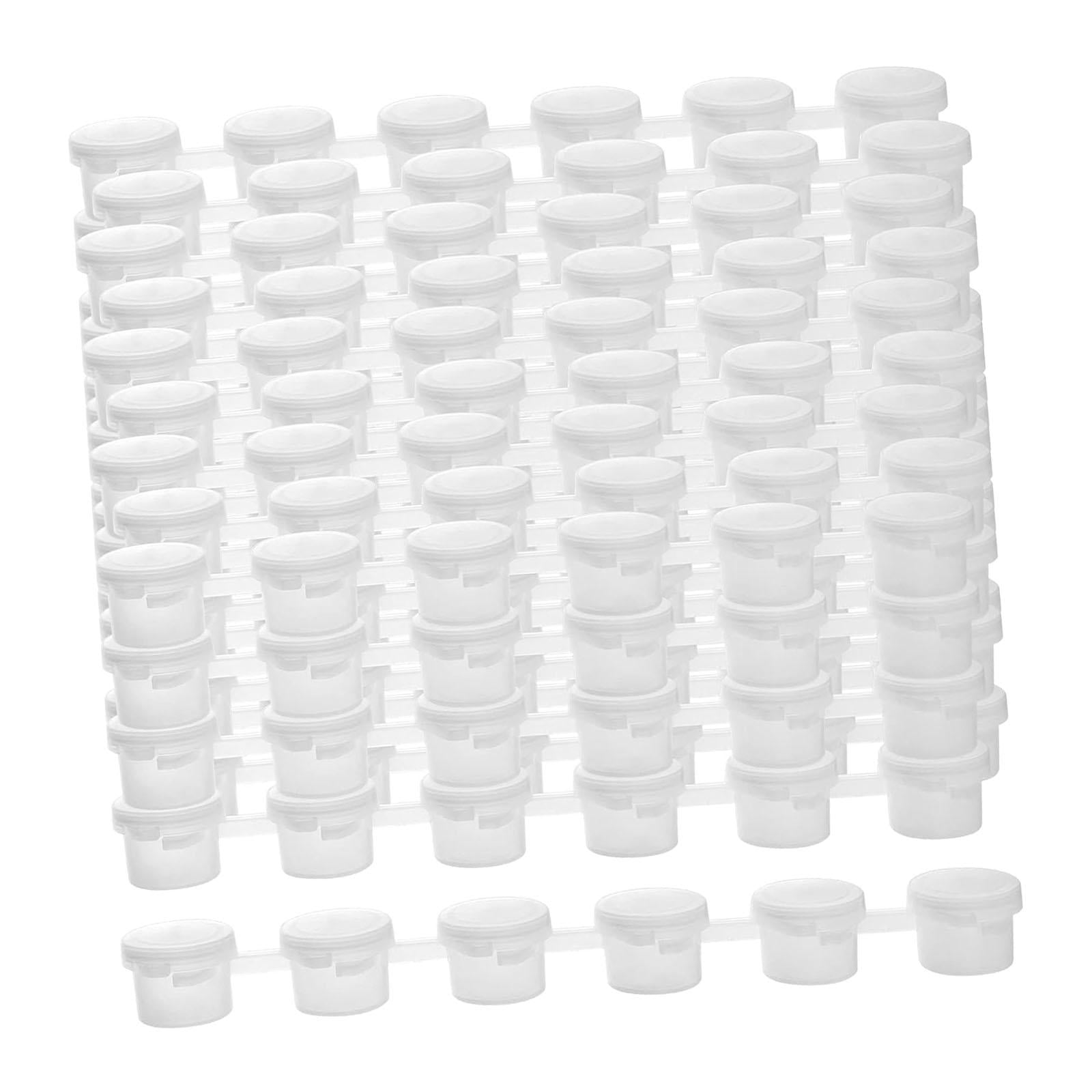 50 Strips Empty Paint Pots Acrylic Paint Containers Portable PP Material for Home Party Festival Artists