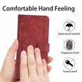 thumbnail image 6 of Wallet Case for iPhone 13 Pro, Premium PU Leather Flip Case Card Slots Holder, Luxury Kickstand Function Book Folding Folio Cover with Wrist Strap for iPhone 13 Pro, Red, 6 of 10