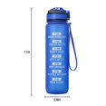 thumbnail image 3 of Eigraketly Botella de agua de 1000ml con boquilla, taza de agua motivacional con marcador de tiempo y hebilla, hervidor de agua Tritan a prueba de fugas Kits de desorden para acampar Numero 3 Eigraketly OD016993-03, 3 of 6