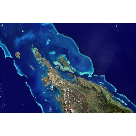 24"x36" Gallery Poster, Lagoons and Reefs of New Caledonia May 10, 2001