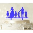 thumbnail image 1 of Personalized Family Cake Topper Custom Silhouette Wedding Cake Topper Cake Decorations Option Available 6-7 Inches Wide, 1 of 1