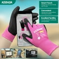 thumbnail image 4 of Work Gloves for Men and Women, 12 Pairs PU-Coated Gloves for Work, X-Small, Pink, 4 of 8