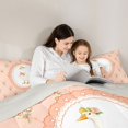 thumbnail image 4 of Manfei Cartoon Goose Animal Full Size Comforter Sets,Rustic Floral Botanical Bedding Comforter Set,Light Gray Reversible,3pcs,1 Comforter and 2 Pillowcases, 4 of 7