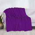thumbnail image 3 of Uemuo Purple Printed Throw Blanket for Couch, Fluffy Fuzzy Blankets for Bed, Sofa, Cozy Flannel Faux Fur Blanket-60"x50", 3 of 6