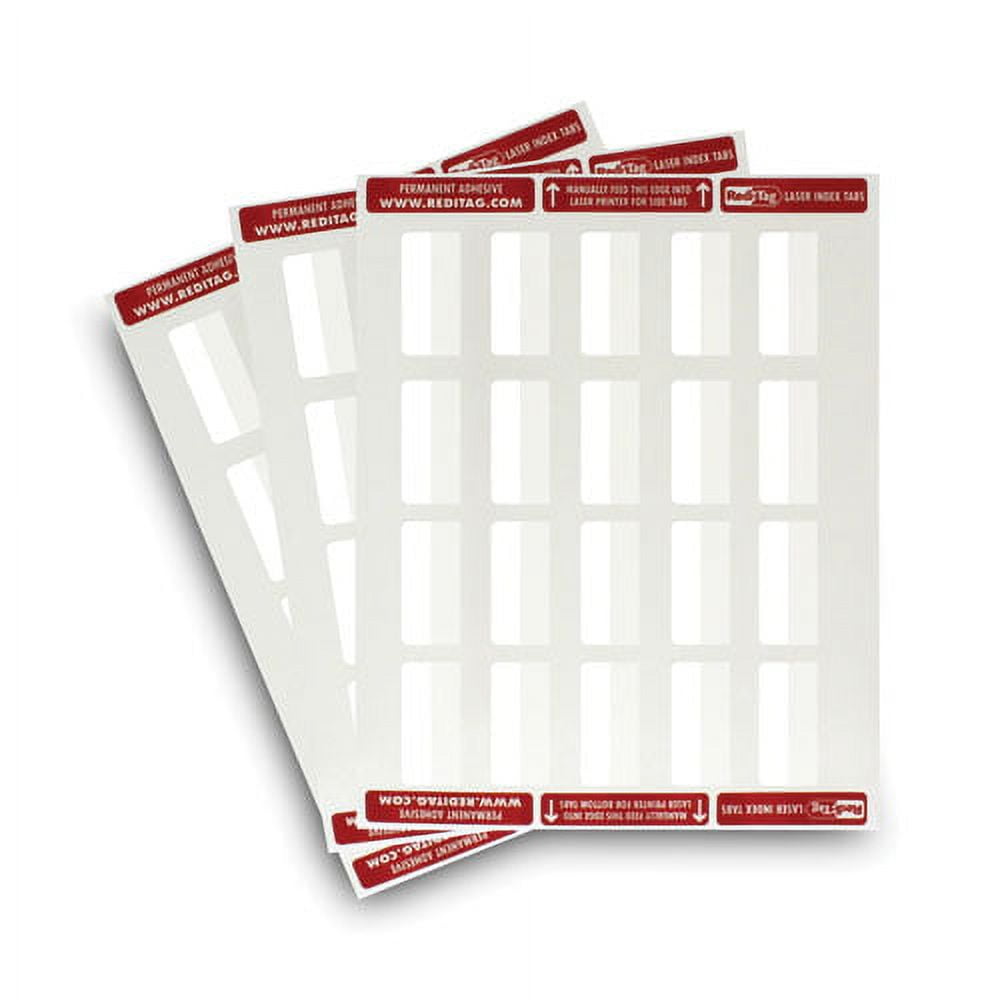 Laser Printable Index Tabs, 1/5-Cut Tabs, White, 2" Wide, 300/pack | Bundle of 2 Packs