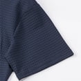 thumbnail image 5 of Polo Shirt for Men Short Sleeve Quarter Button Up Polo Tees Loose Fit Blue Mens Casual Outfits, 5 of 8