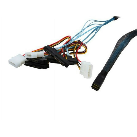 Internal Mini SAS HD SFF-8643 to 4 x 29-Pin SAS SFF-8482 Cable 1 Meter