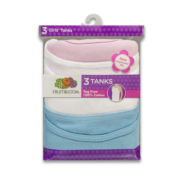 Fruit of the Loom Assorted Layering Tank Undershirts, 3 Pack (Little