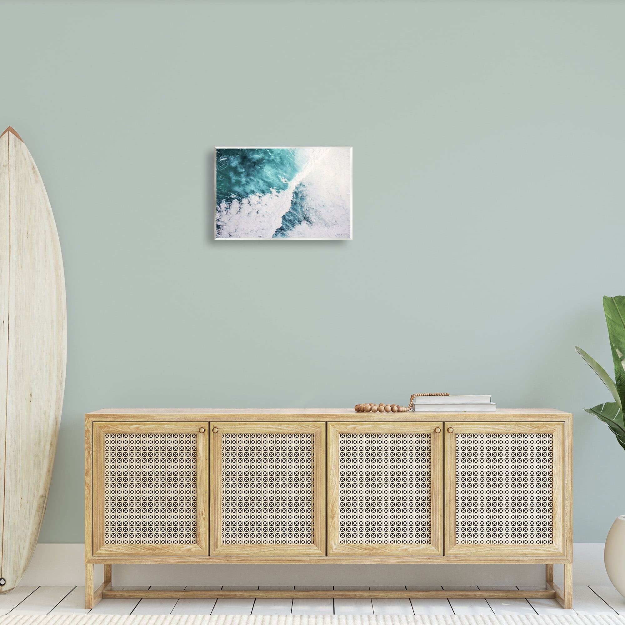 Stupell Industries Asymmetrical Splashing Waves Landscape Photography Unframed Art Print Wall Art, 19 x 13