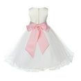 thumbnail image 2 of Ekidsbridal Ivory Tulle Rattail Edge Flower Girl Dress Pageant Ballroom Gown Junior Bridesmaid Baptism Communion 829S 8, 2 of 3