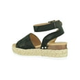 thumbnail image 3 of Soda Women Wedge Sandals Open Toe Ankle Strap Flatform Espadrilles Trim Platform TOPIC-S khaki camo 7, 3 of 3