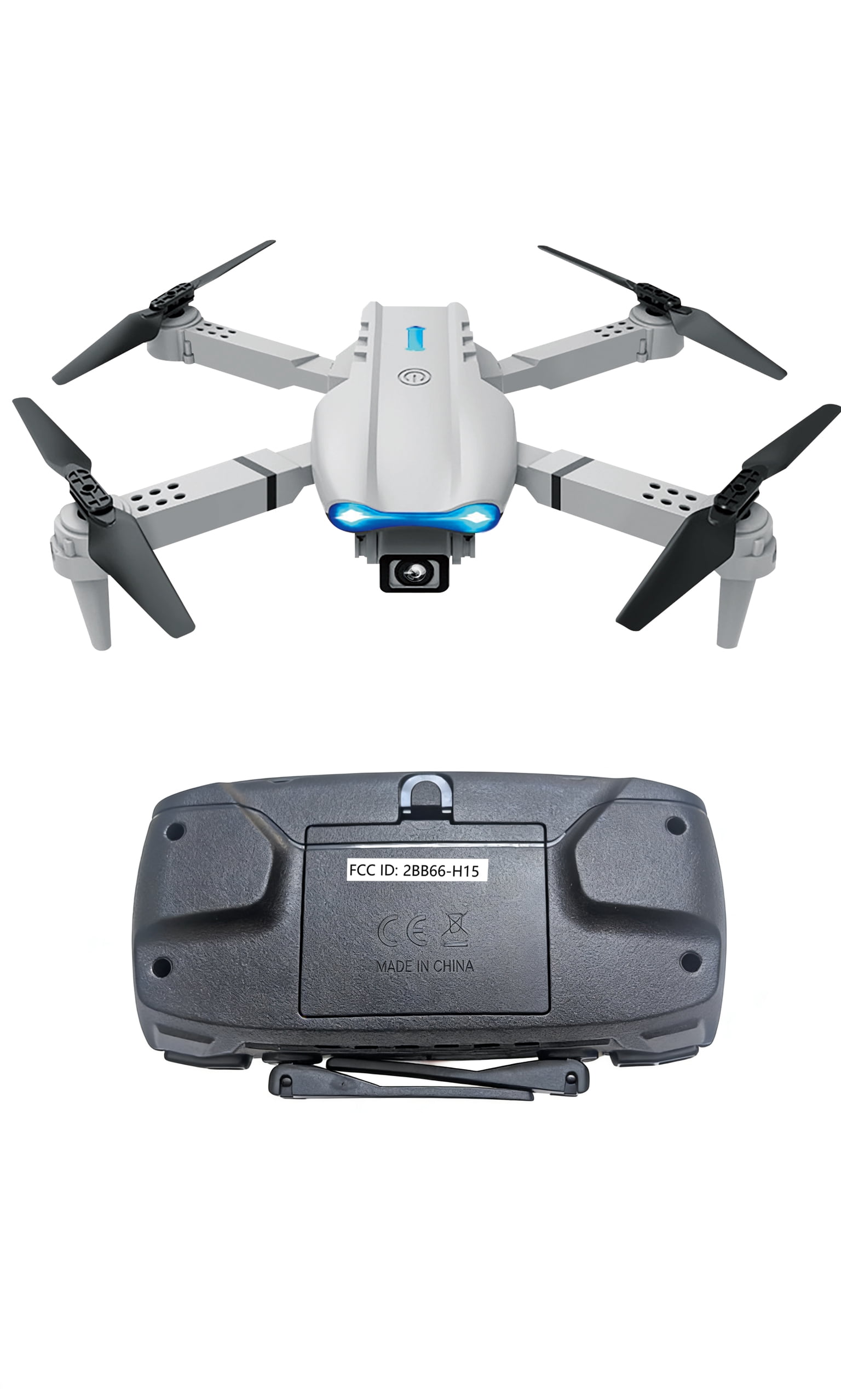 BEEPRINCESS Drone with 4K HD Dual Camera for Adults Kids, RC Quadcopter with 2 Modular 1800mAh Batteries for 30 Mins Long Flight (Gray)