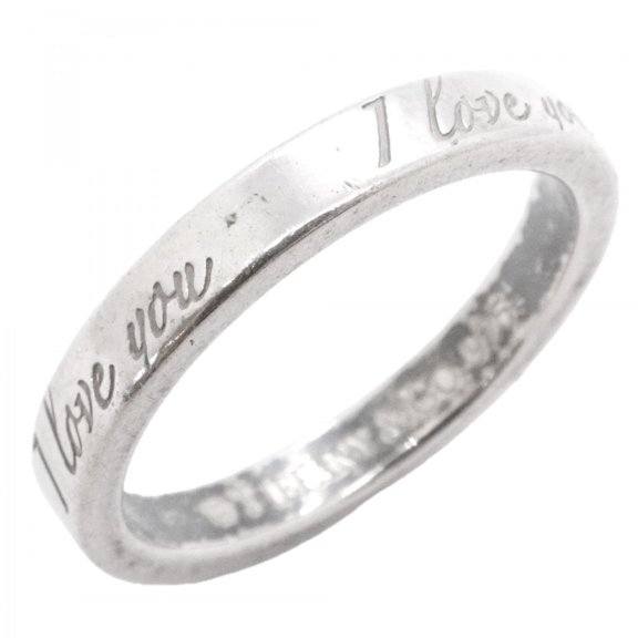 Pre-Owned Tiffany & Co. Notes I Love You Ring, Sterling Silver 925, Size 8.5 (Women's)