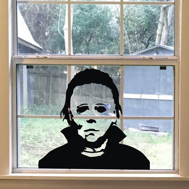 Pegatinas festivas de Halloween, pegatinas para el salón de terror, espejos divertidos para puertas y ventanas, decoración artística de vinilo