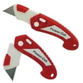 thumbnail image 6 of Utility knife Lightweight Heavy Duty Pocket Knife Retractable Blade ABS Folding Safety Utility Box Cutter with Lock Release - 4 Pack Red Color, 6 of 6