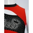 thumbnail image 4 of YiZYiF Uniforme de Cheerleading pour Filles, Robe Courte avec Jupe, Costume de Leader de Cheer, Tenue de Danse d'Halloween Rouge 14, 4 of 7