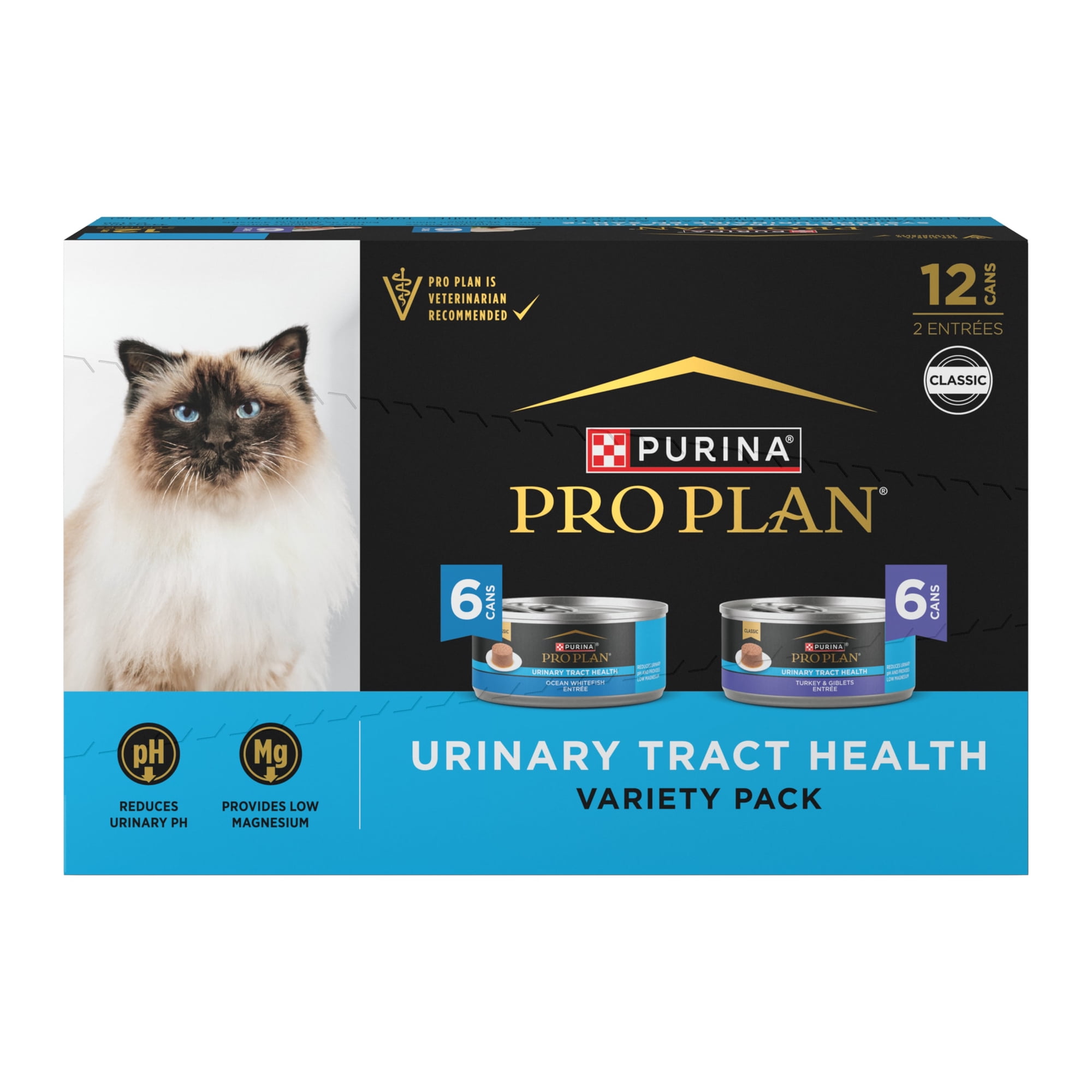 Purina Pro Plan Urinary Tract, Variety Pack, Wet Cat Food, 5.5 oz Can, (12 Pack)
